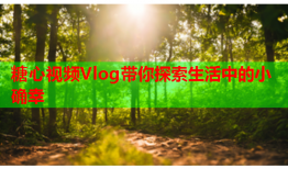 糖心视频Vlog带你探索生活中的小确幸