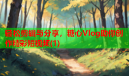 轻松剪辑与分享，糖心Vlog助你创作精彩短视频(1)