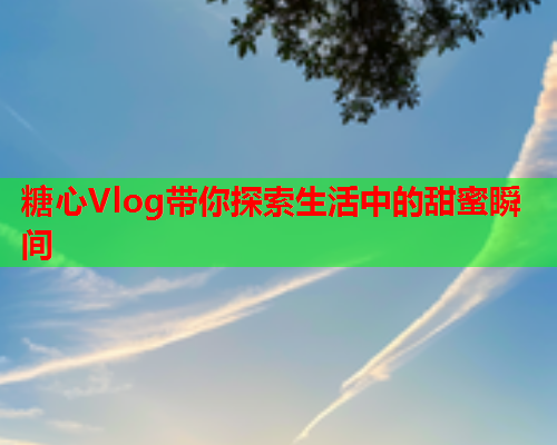 糖心Vlog带你探索生活中的甜蜜瞬间